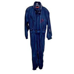 Kaelin- Vintage Mens Ski Suit - SZ Medium, Navy Blue
